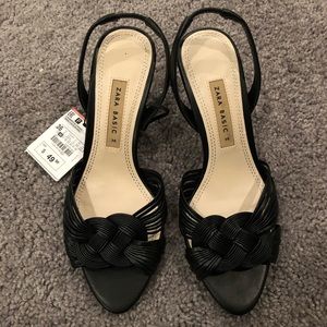 Zara slingback heels - Black - size 36